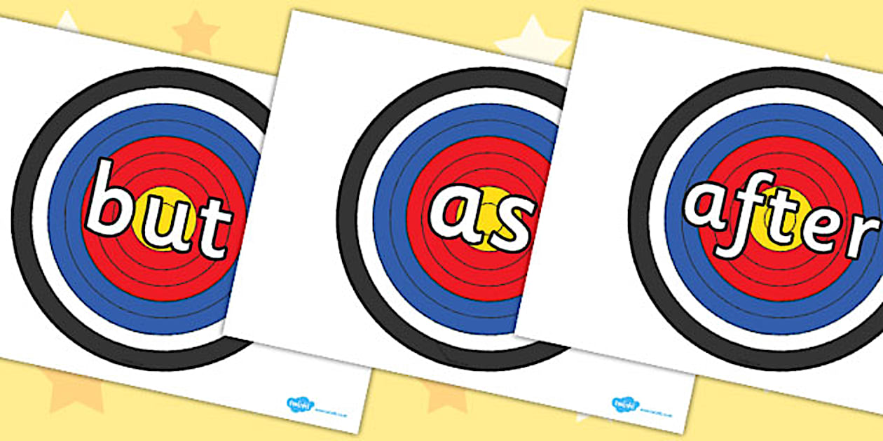 Editable Conjunctions on Targets Display Poster - Twinkl