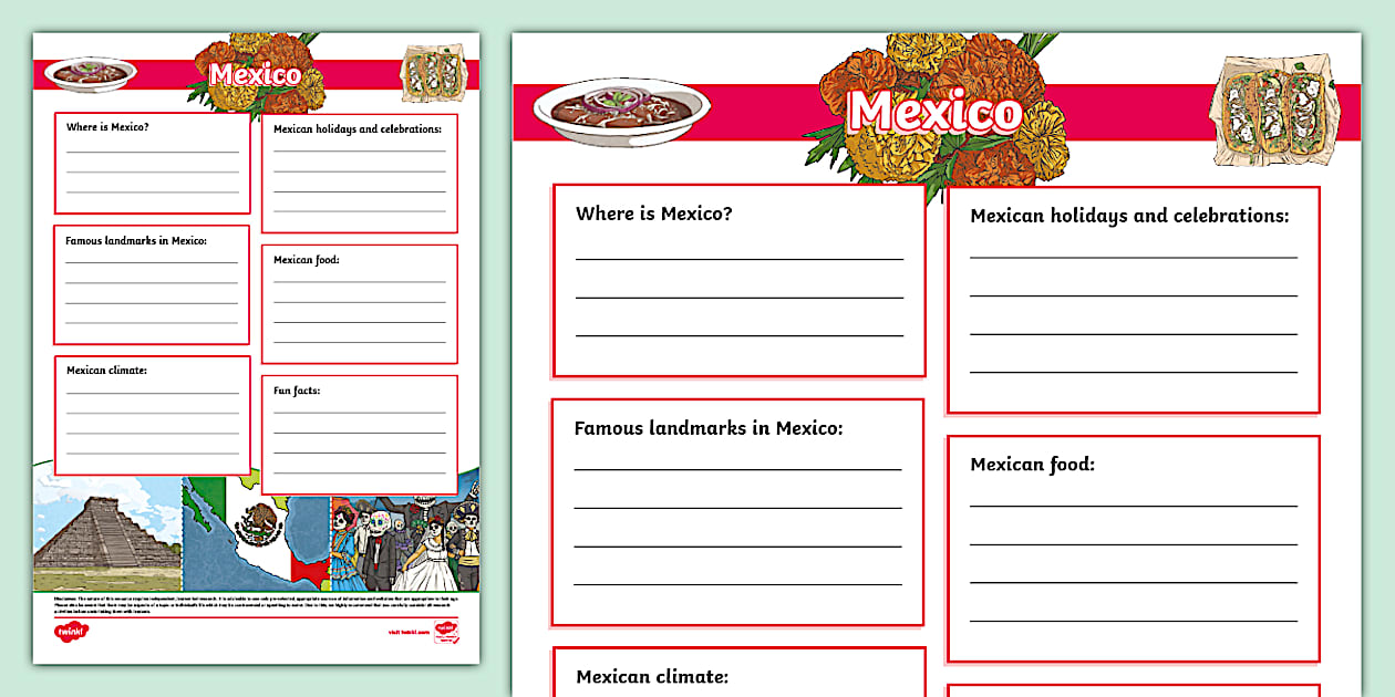Mexico Fact File Template mexico-fact-file-template