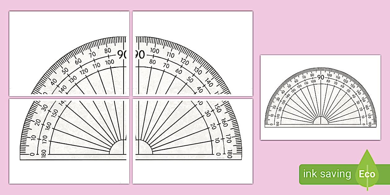 Giant 180 Degree Protractor Maths Display Cut Out Twinkl