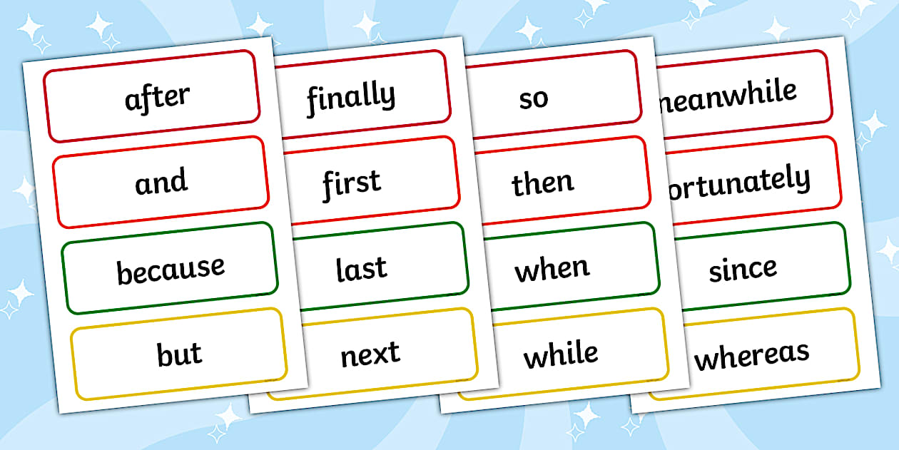 Connective Display Flashcards