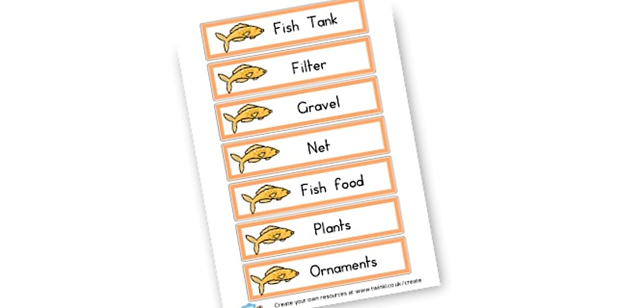 Fish Tank Words - display lettering