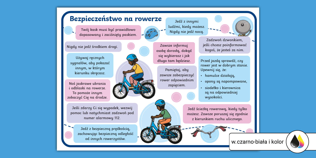 Rower | Bezpieczeństwo na rowerze | Plakat (teacher made)