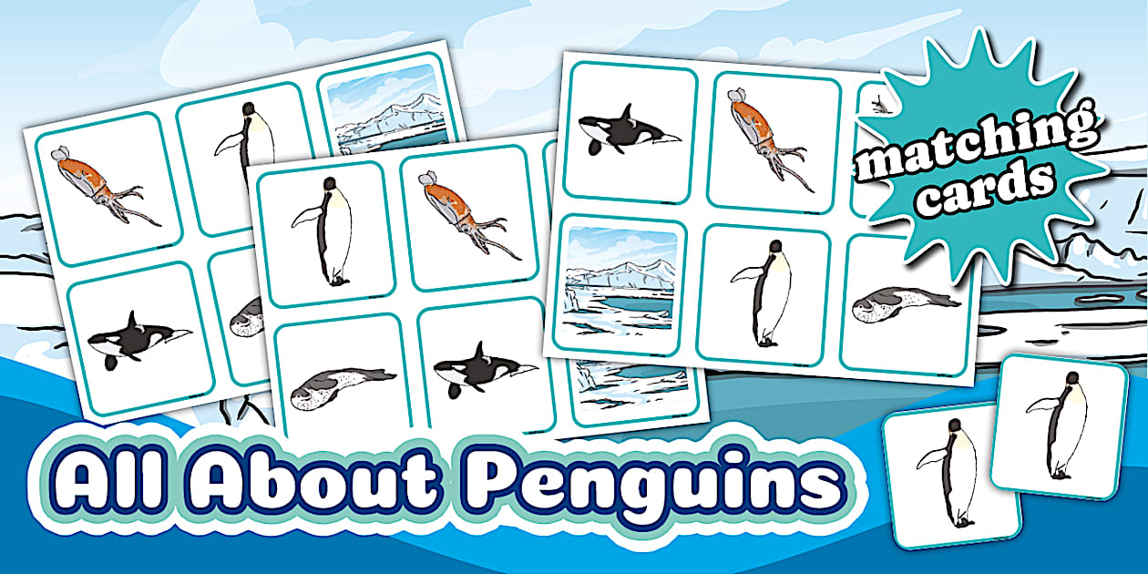 All About Penguins Matching Cards