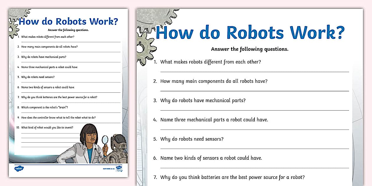 Robotics and Coding - How do Robots Work? Questionaire