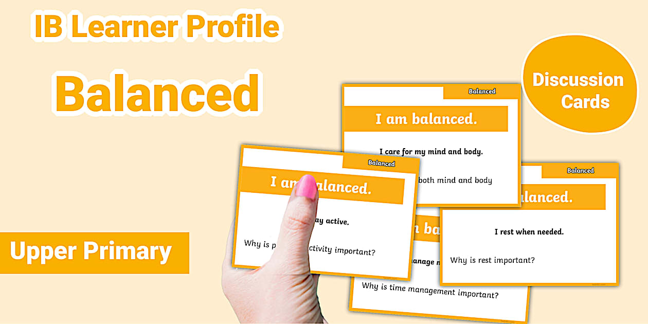 Learner Profile Discussion Cards - Balanced