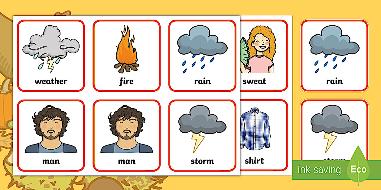 Autumn Compound Words Matching Activity (teacher made)