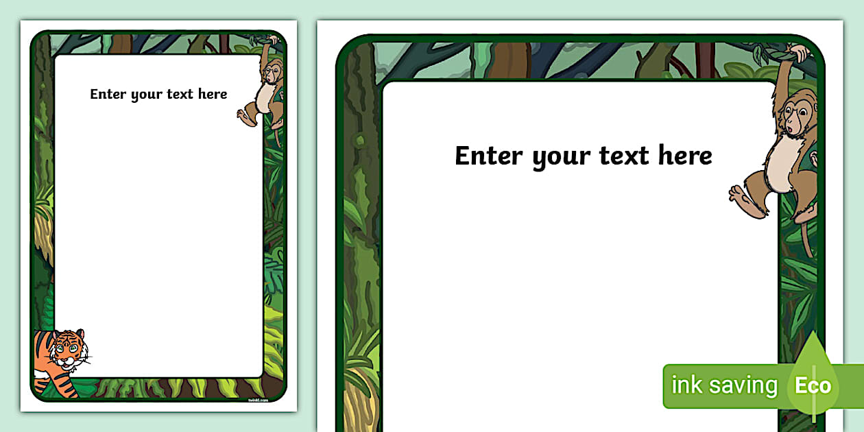 Editable Note From Teacher (Jungle Themed) (Teacher-Made)