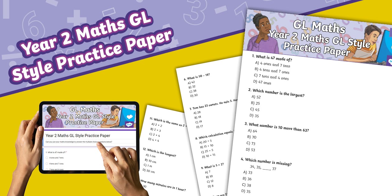 Maths Learning Style Year 2 Maths GL Style Practice Paper