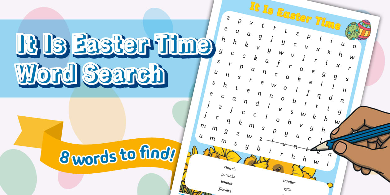It Is Easter Time | Easter Word Search | Twinkl Resources
