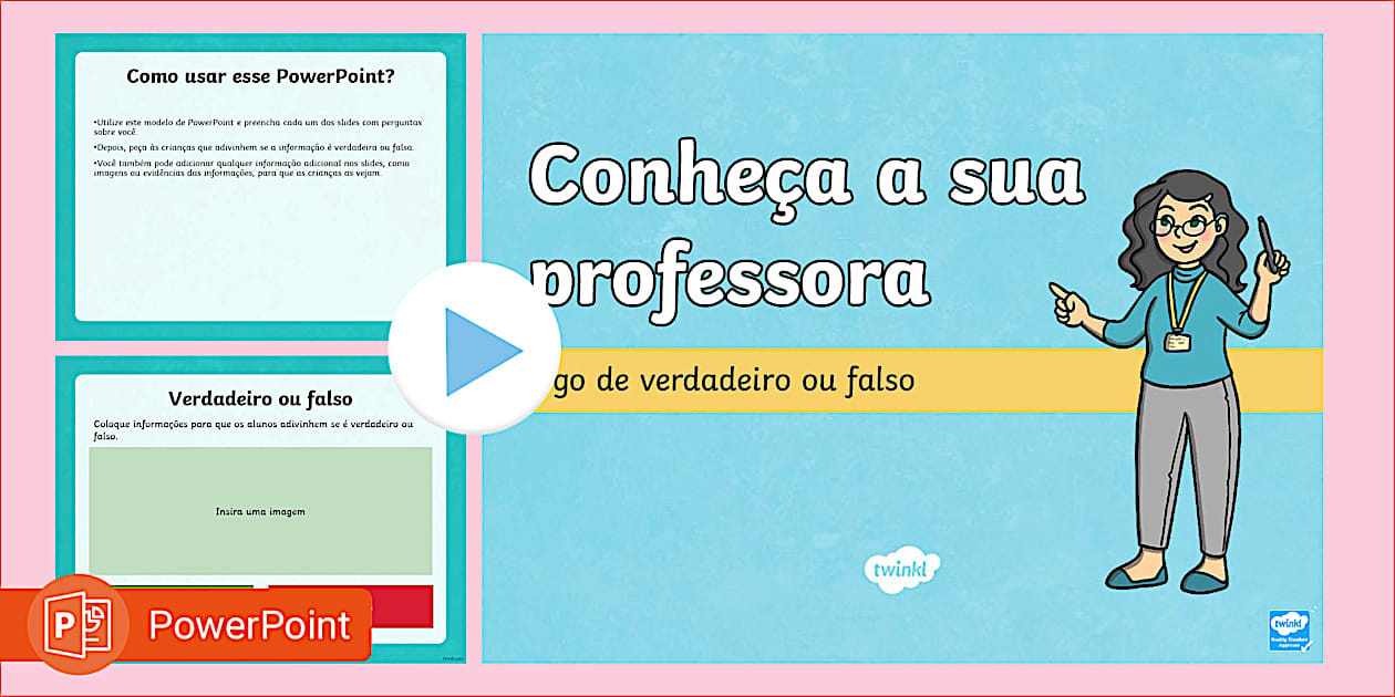Jogo editável: Conheça a sua professora {powerpoint}