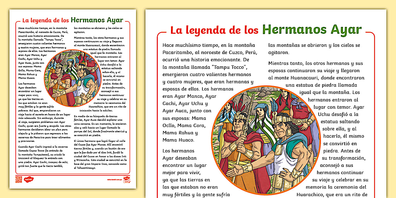 La leyenda de los Hermanos Ayar (Hecho por educadores)