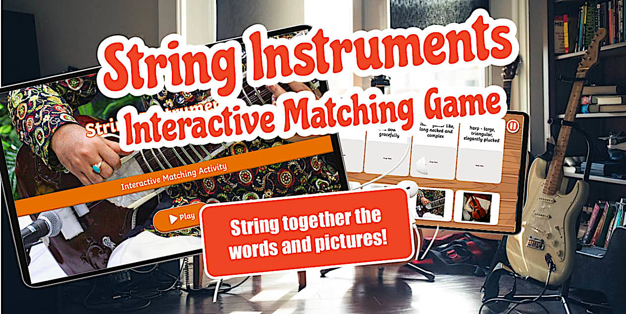 String Instruments Interactive Matching Game
