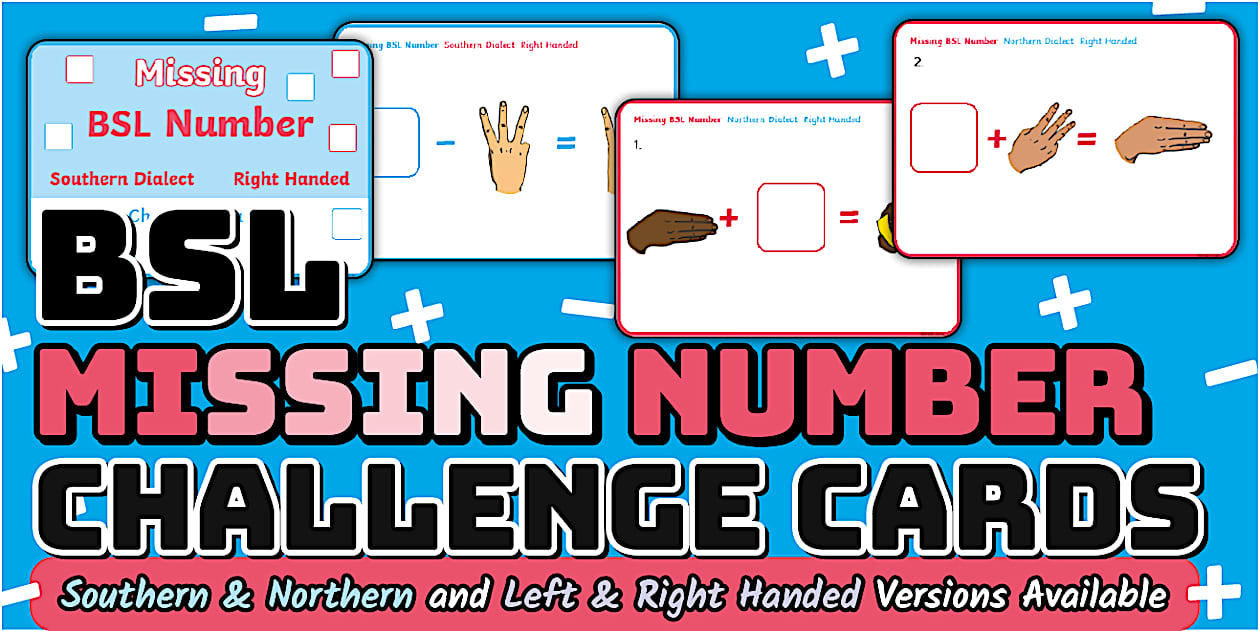 BSL Numbers Challenge Cards