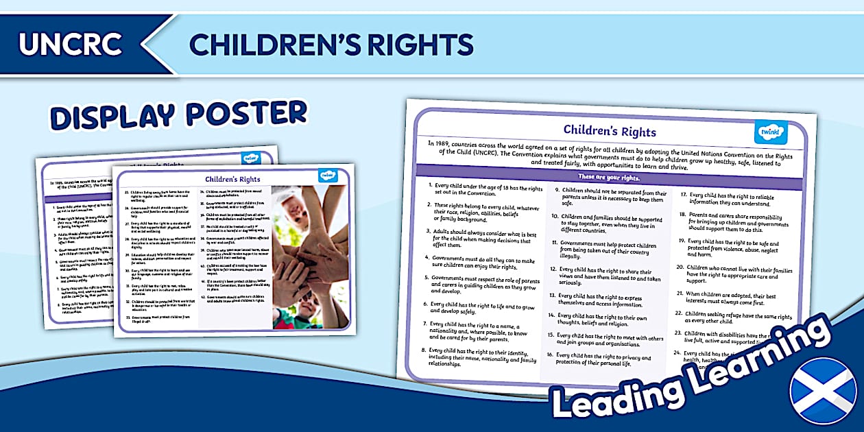 Child Rights Poster - Educational Display Material