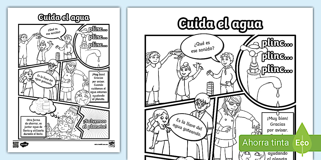 Cuida el agua - historieta