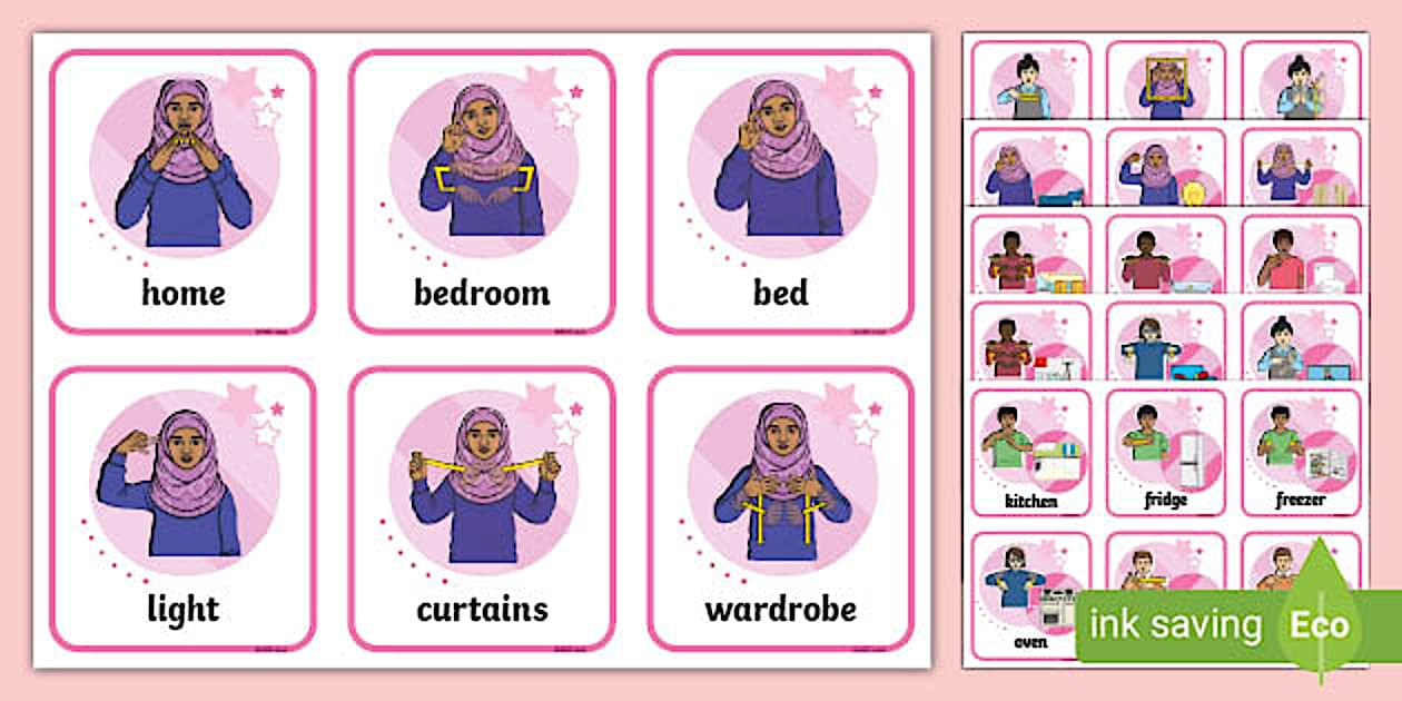 Bsl Home Flashcards British Sign Language Support Twinkl Bsl Home Flashcards British Sign Language Support Twinkl