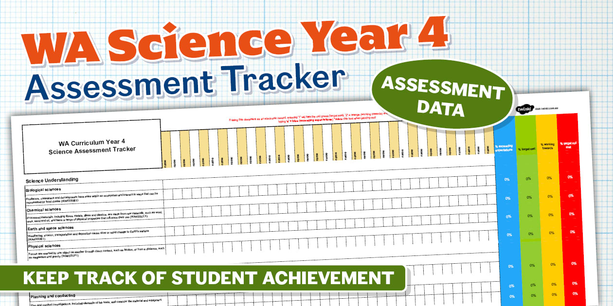 WA Science Year 4 Tracker