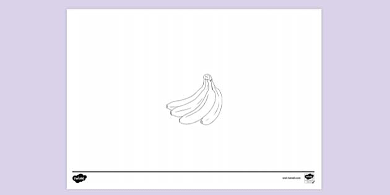 Bunch of Bananas Colouring | Colouring Sheets | Twinkl