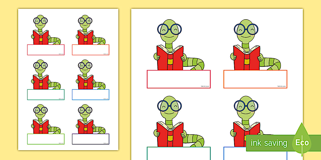 👉 Bookworm Themed Editable Self-Registration - Twinkl