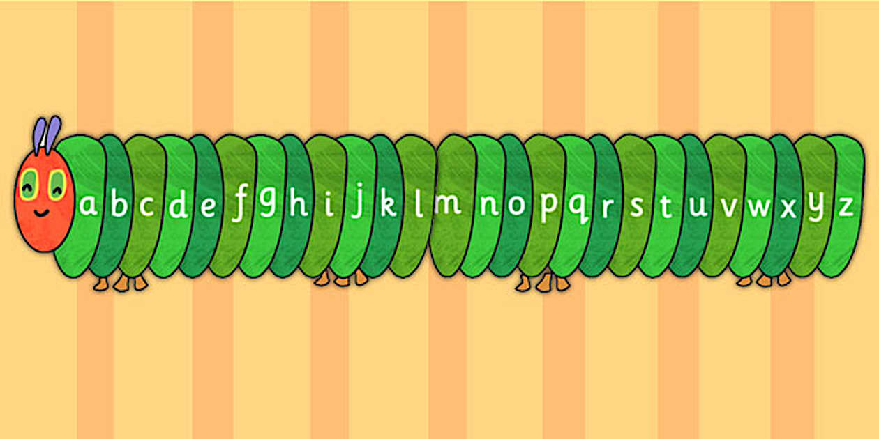Editable Alphabet To Support Teaching On The Very Hungry Caterpillar