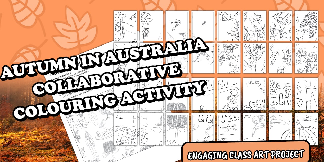* NEW * Autumn in Australia Collaborative Colouring Activity