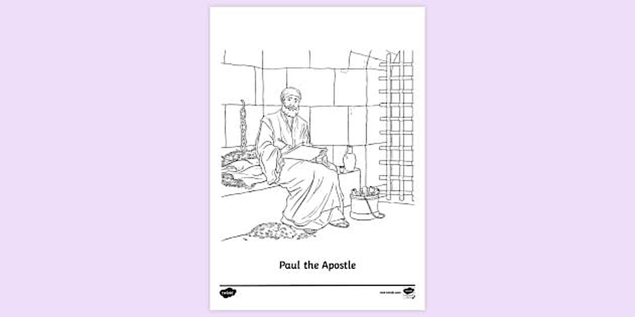 Name Paul Coluring In Colouring Page About Paul From The Bible | Colouring Sheets