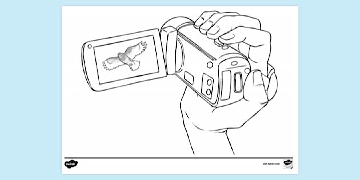 Recording Video Camera Colouring Sheet | Colouring Sheets