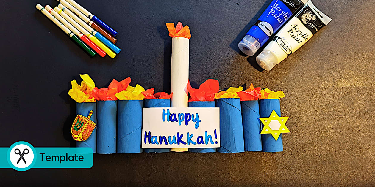 DIY Menorah | Hanukkah Crafts (teacher made) - Twinkl