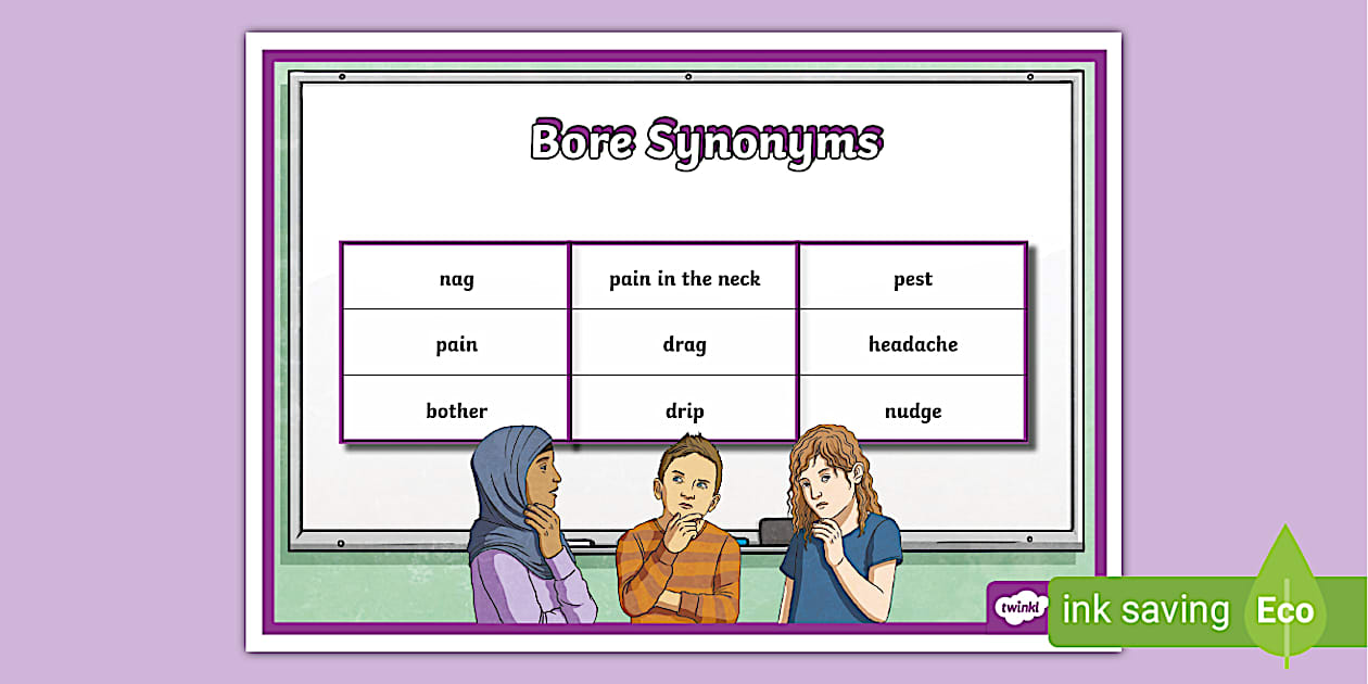 Bore Synonyms Word Mat (teacher made) Twinkl