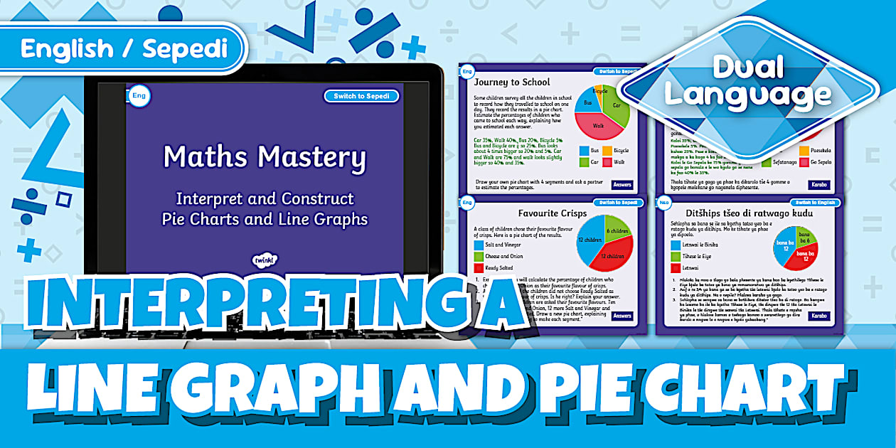 Grade 4 Maths Interpreting a Line Graph & Pie Chart Maths