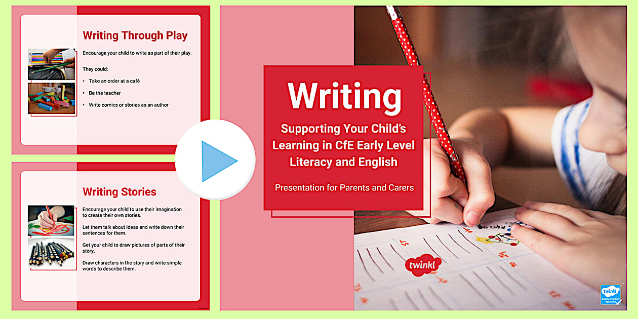 Supporting Your Child's Learning in CfE Early Level Literacy and English: