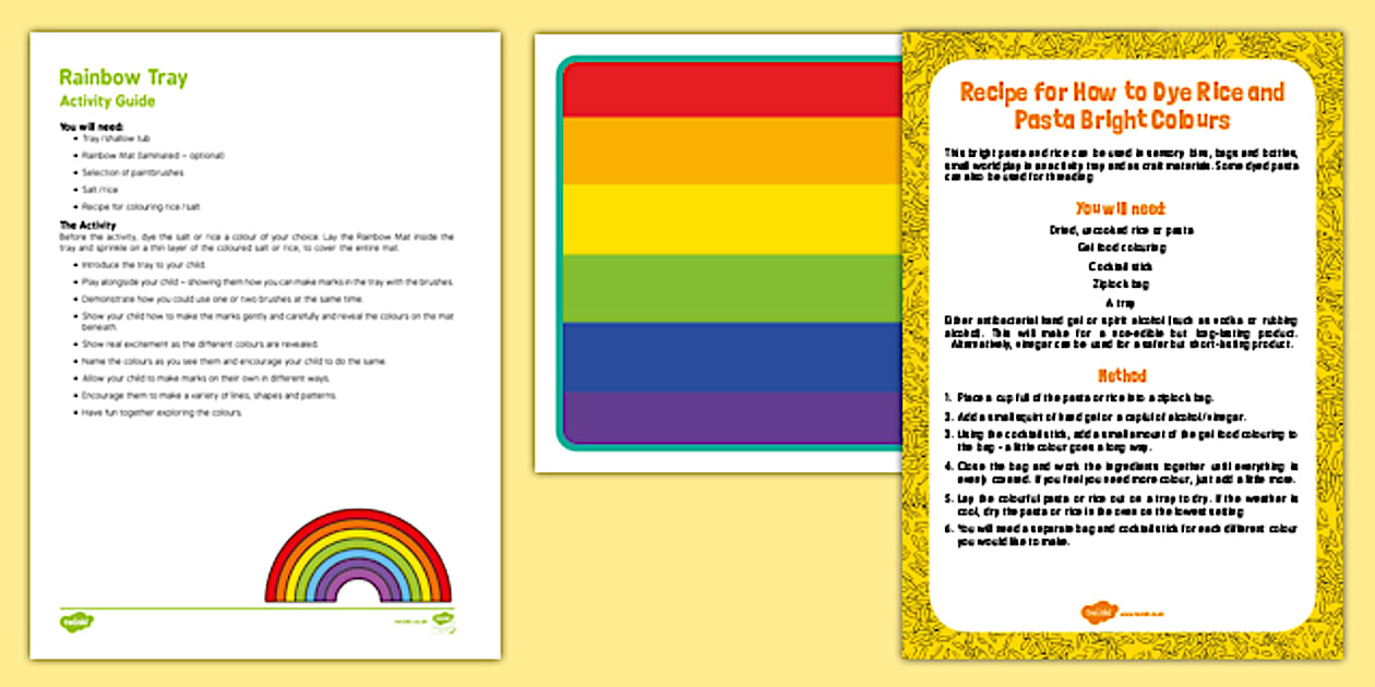 Rainbow Tray Busy Bag Resource Pack for Parents - Twinkl