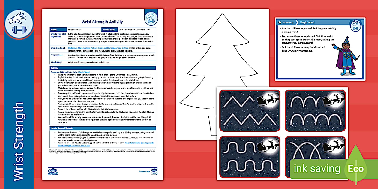 Strength Eyfs Christmas Fine Motor Skills Wrist Strength Activity for EYFS