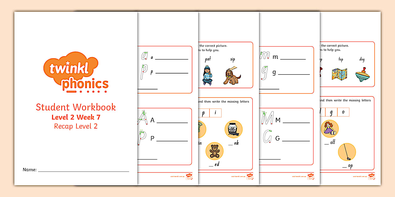 Twinkl Phonics Recap - Level 2 Week 7 Workbook