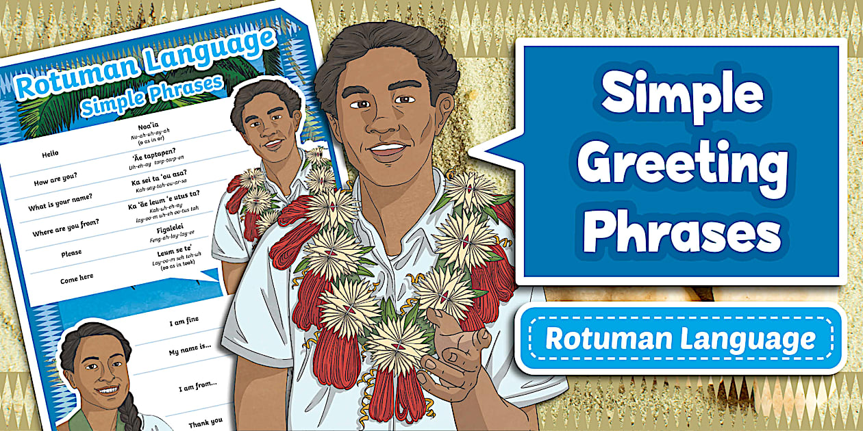 Reman Language Rotuman Language: Simple Phrases Poster