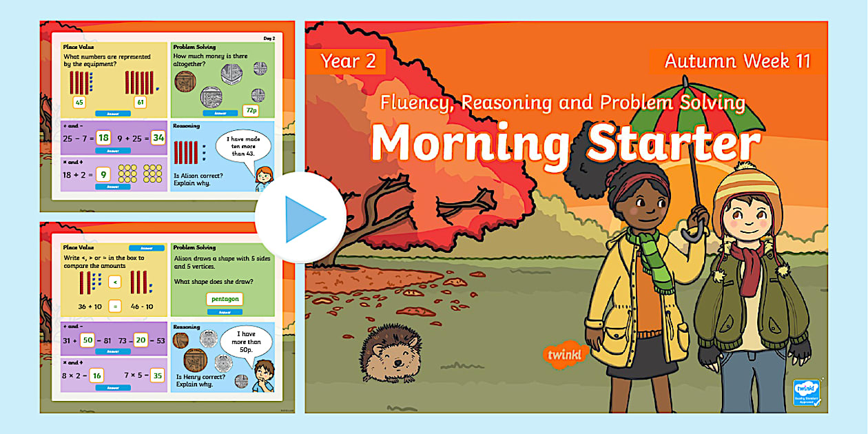 👉 Year 2 Maths Autumn Morning Starter PowerPoint 11