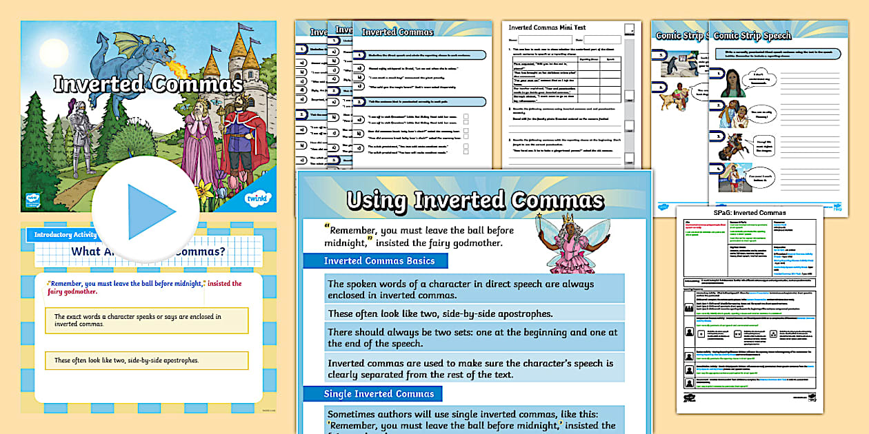 PlanIt Y3 SPaG Lesson Pack: Inverted Commas - Twinkl - KS2