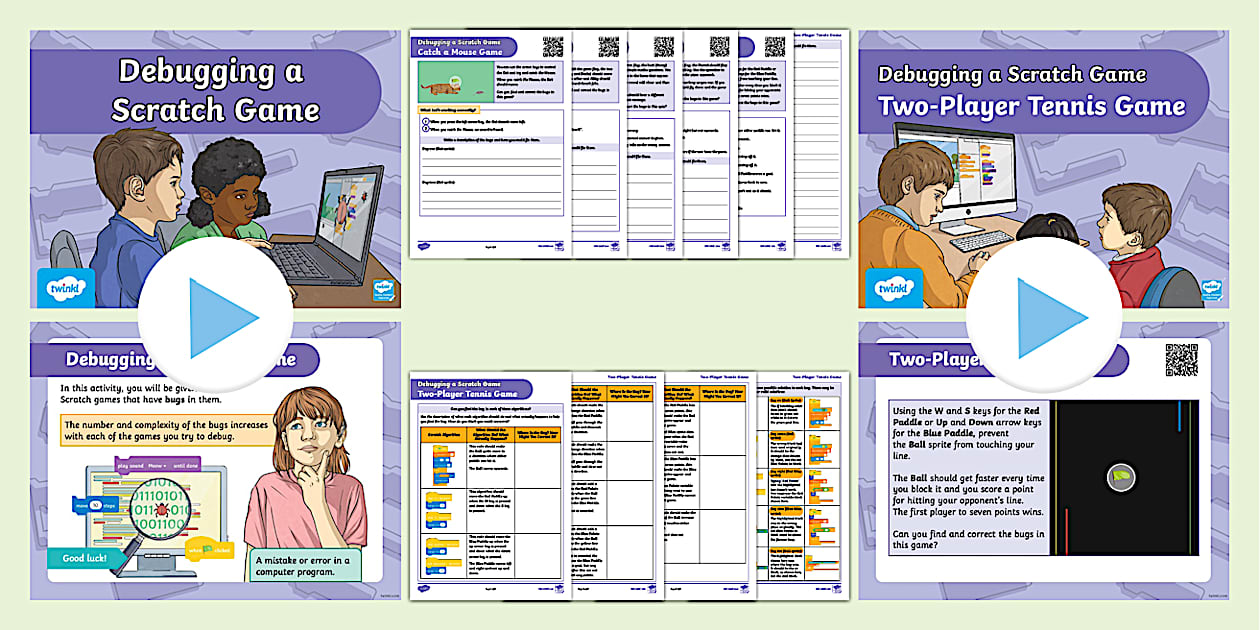 Debugging a Scratch Game Activity Pack - Computing - Twinkl
