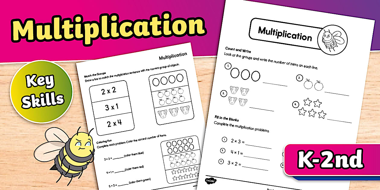 Beginner Multiplication Worksheet for K 2nd Grade Twinkl Beginner Multiplication Worksheet for K 2nd Grade Twinkl