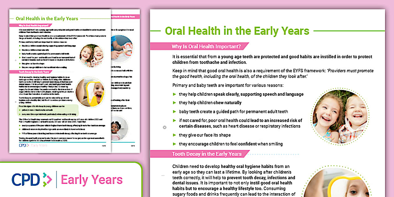 Oral Health in the Early Years | Twinkl | CPD (teacher made)