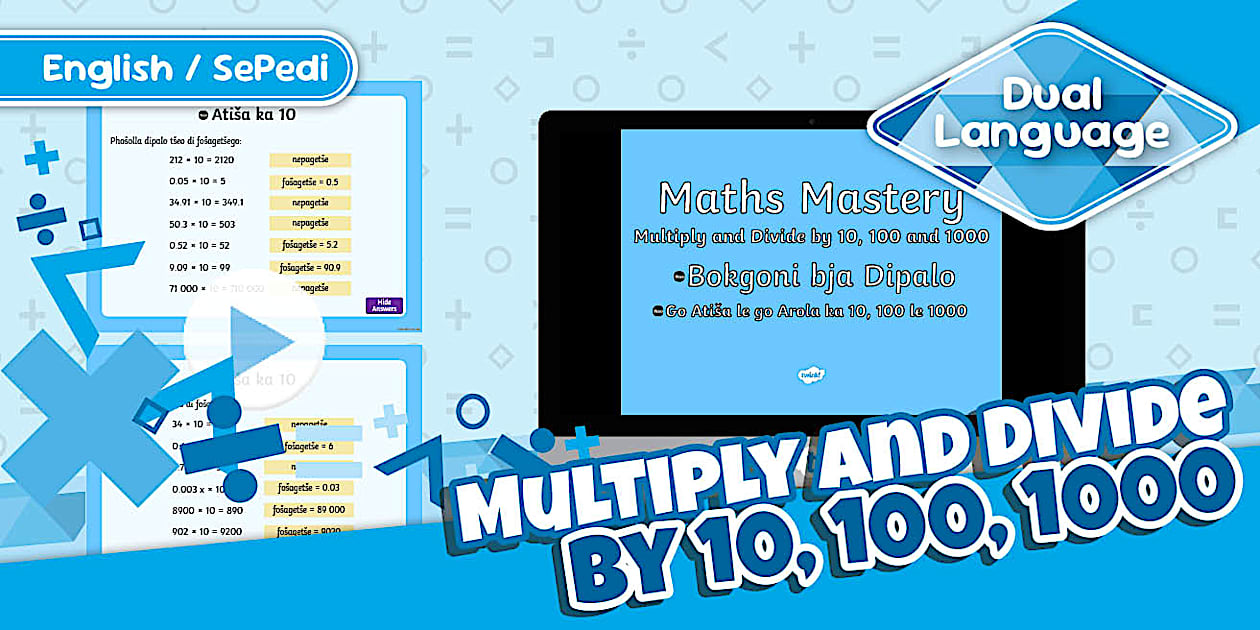Grade 4 Maths-Multiplication and Division, Multiply and Divide by 10 ...