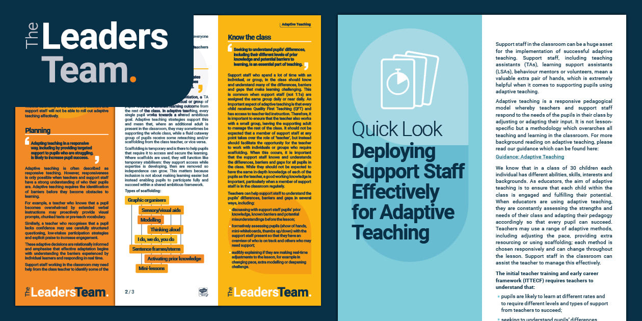Staf Support Effective Deployment of Support Staff (Quick Look)