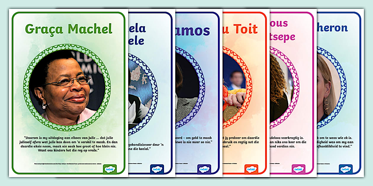 10 Ongelooflike en Moderne Suid-Afrikaanse Vroue Aanhalings Vertoonplakkate