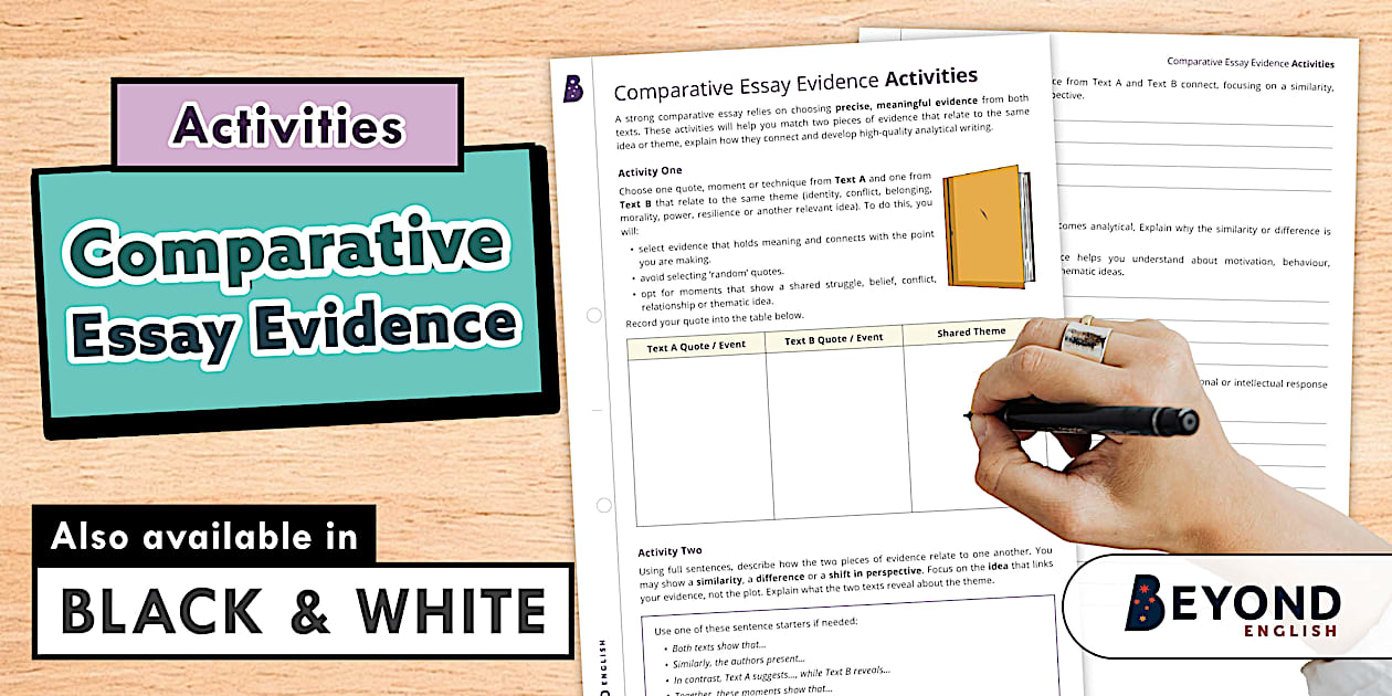Comparative Essay Evidence Activities