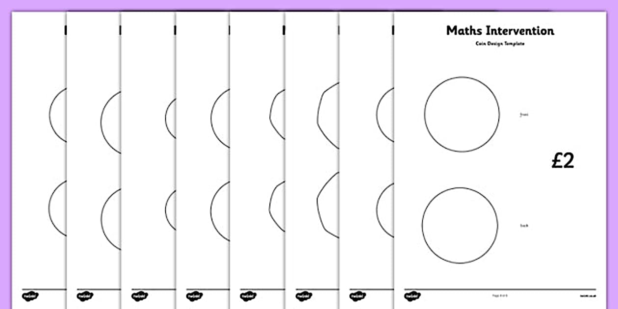 Maths Intervention Coin Design Template Twinkl