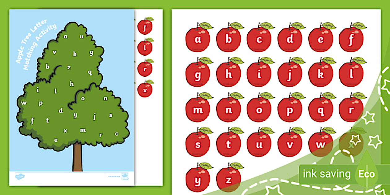 Apple Tree Letter Matching Activity (teacher made) Twinkl