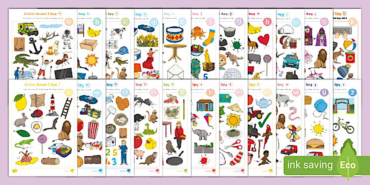 Initial Sounds I Spy A Z Bumper Activity Pack