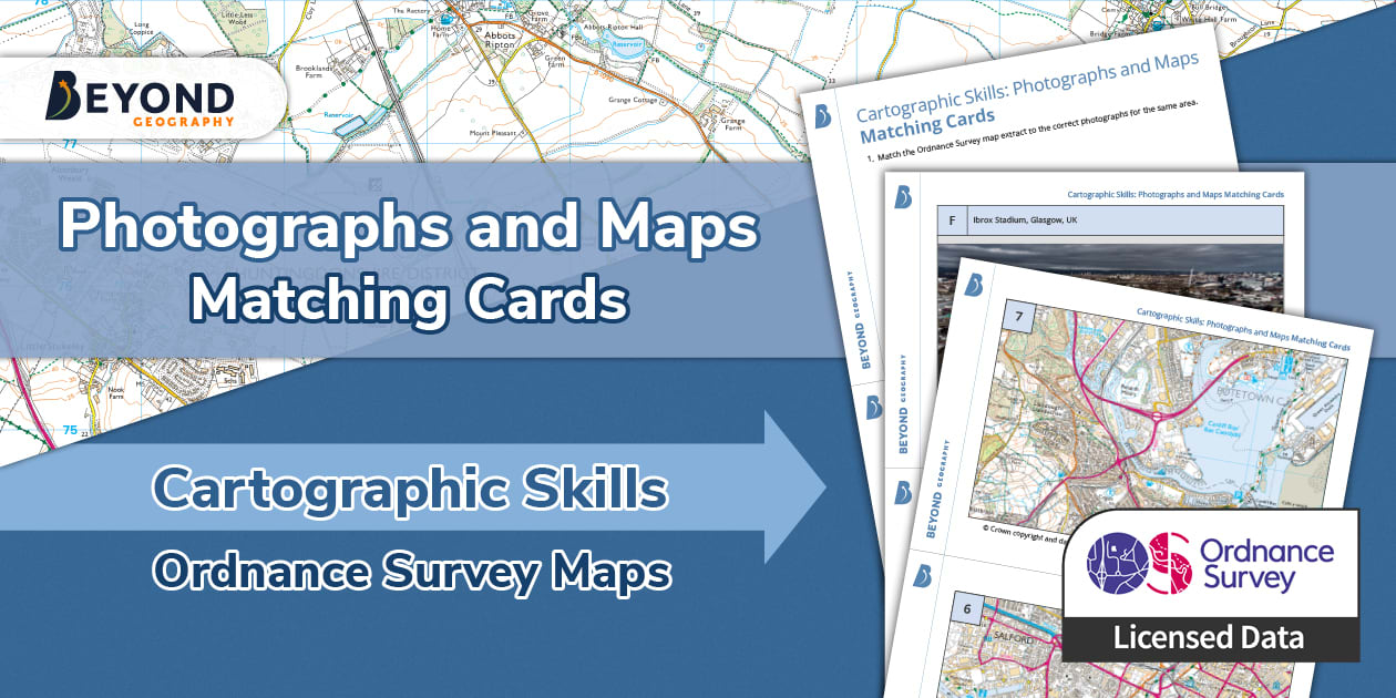 Cartographic Skills Photographs and Maps Matching Cards