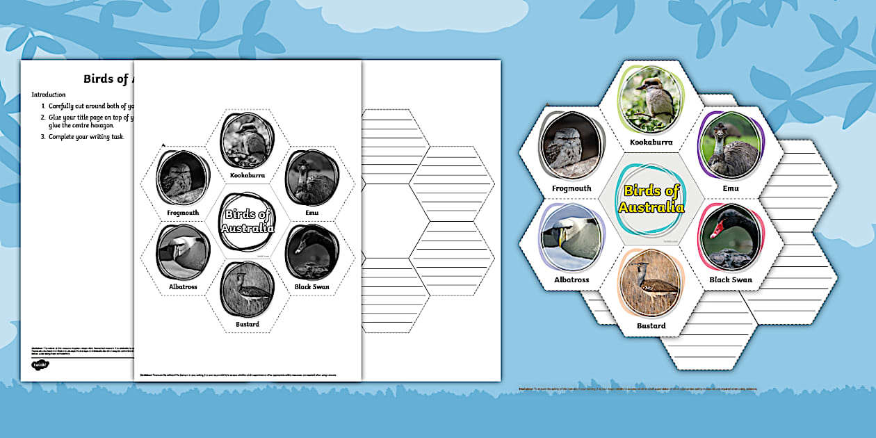 Australia Hexagonal Writing Template