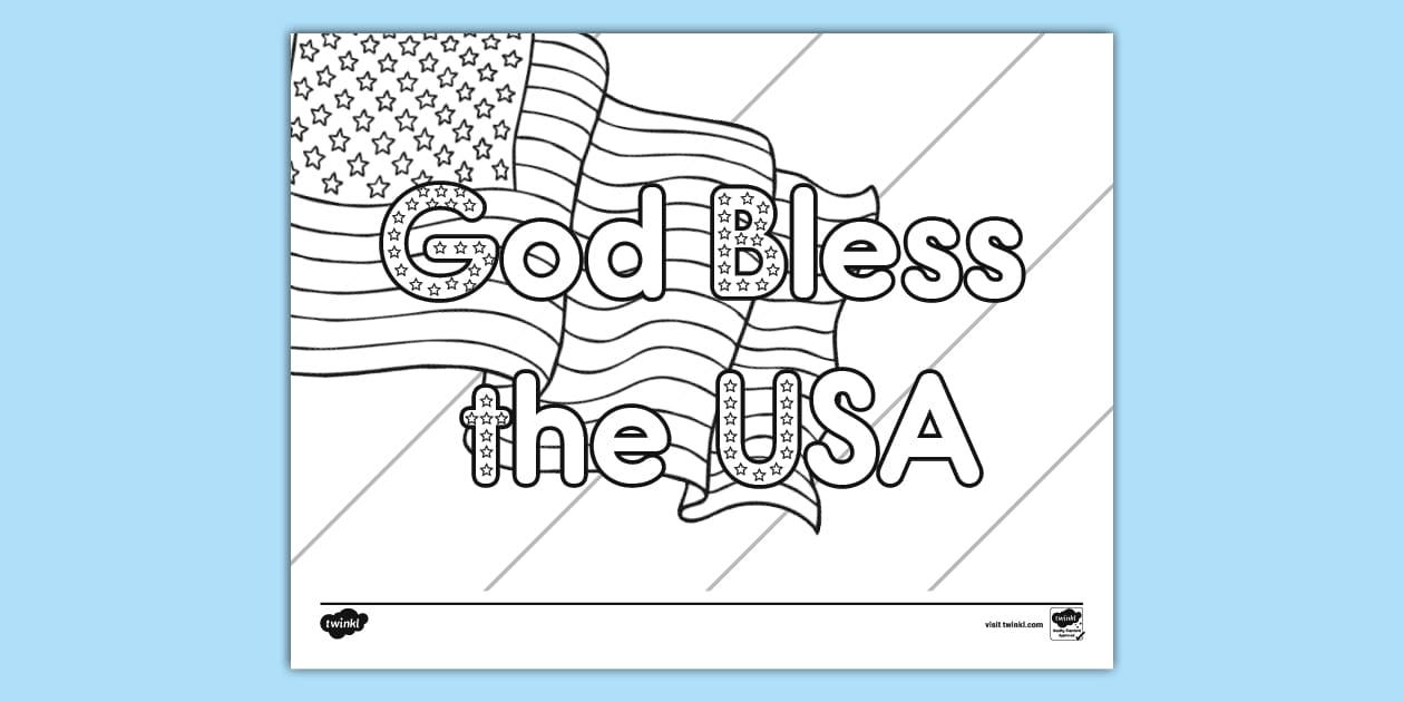 God Bless America Coloring Page | Resource | Twinkl USA